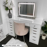 SPRING SALE! 12% OFF! VC TABLE TOP ONLY - WHITE TOP - Add to your Ikea Alex drawers. OPTION TO ADD MIRROR