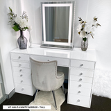 SPRING SALE! 15% OFF! VC 13 DRAWER VANITY TABLE - WHITE TOP/WHITE DRAWERS - OPTION TO ADD MIRROR