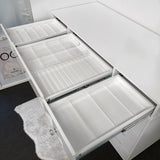 SPRING SALE! 15% OFF! VC 13 DRAWER VANITY TABLE - WHITE TOP/WHITE DRAWERS - OPTION TO ADD MIRROR