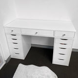 SPRING SALE! 12% OFF! VC TABLE TOP ONLY - WHITE TOP - Add to your Ikea Alex drawers. OPTION TO ADD MIRROR