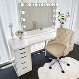 VC GLAMOUR ADJUSTABLE VANITY CHAIR - GREY