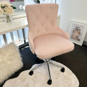 VC GLAMOUR ADJUSTABLE VANITY CHAIR - PRE ORDER - PINK - PRE ORDER DUE 5TH MAY 2025