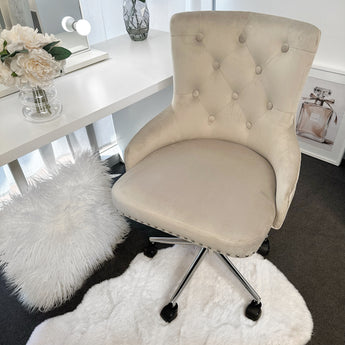 VC GLAMOUR ADJUSTABLE VANITY CHAIR - GREY