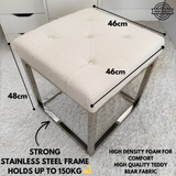 NEW! VC HIGH END PLUSH VANITY STOOL