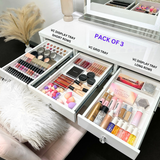 8 DRAWER VANITY TABLE - WHITE TOP/WHITE DRAWERS - OPTION TO ADD MIRROR