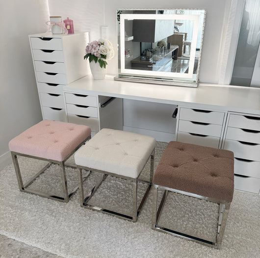 NEW! VC HIGH END PLUSH VANITY STOOL