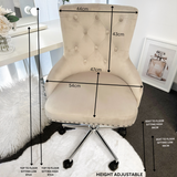 VC GLAMOUR ADJUSTABLE VANITY CHAIR - GREY
