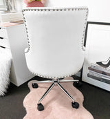 NEW! VC PLUSH ADJUSTABLE VANITY CHAIR - WHITE