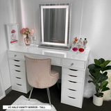 VC TABLE TOP ONLY - WHITE TOP - Add to your Ikea Alex drawers. OPTION TO ADD MIRROR