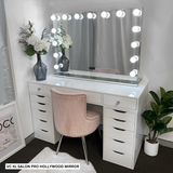VC TABLE TOP ONLY - WHITE TOP - Add to your Ikea Alex drawers. OPTION TO ADD MIRROR
