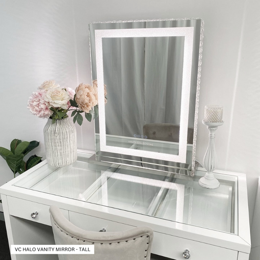 VC 3 DRAWER VANITY TABLE GLASS TOP OPTION TO ADD MIRROR