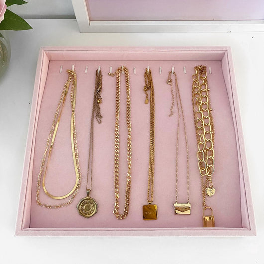 VC NECKLACE JEWELLERY TRAY - PINK