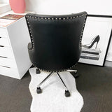 VC PLUSH ADJUSTABLE VANITY CHAIR - BLACK