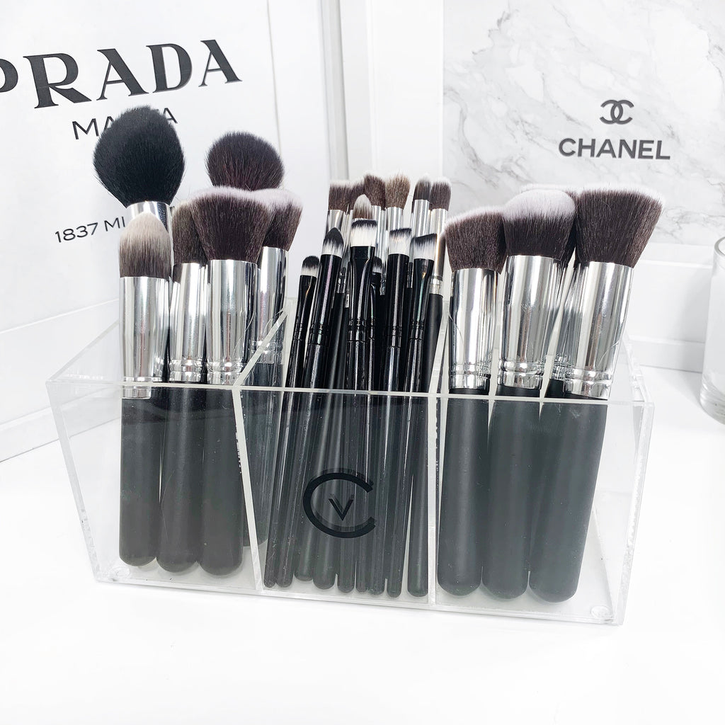 Chanel Acrylic Brush Vanity Makeup & Brush Holder from Le Luxury Vault