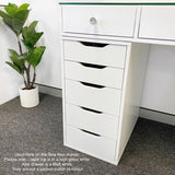 VC TABLE TOP ONLY - WHITE TOP - Add to your Ikea Alex drawers. OPTION TO ADD MIRROR