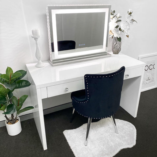 VC 3 DRAWER VANITY TABLE - WHITE TOP - OPTION TO ADD MIRROR